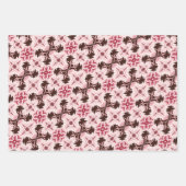 Muster Rosa und Schokolade Geschenkpapier Set (Vorderseite)