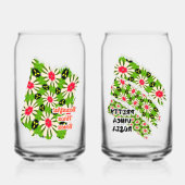 Muster Rosa und Weiße Blume Dosenglas (Rückseite)