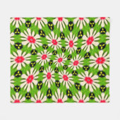 Muster Rosa und Weiße Blume Fleecedecke (Vorderseite (Horizontal))