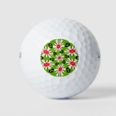 Muster Rosa und Weiße Blume Golfball (Vorderseite)