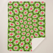 Muster Rosa und Weiße Blume Sherpadecke (Vorderseite)