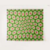 Muster Rosa und Weiße Blume Wandteppich (Vorderseite (Horizontal))