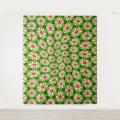 Muster Rosa und Weiße Blume Wandteppich (Vorderseite)