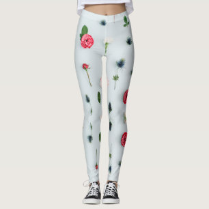 Muster Rosen und Blumen Leggings