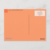 Muster rot, blau, orange postkarte (Rückseite)