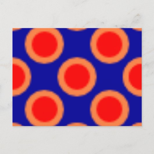 Muster rot, blau, orange postkarte (Vorderseite)