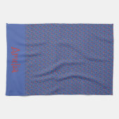 Muster rot gelb mini wildblume blau geschirrtuch (Horizontal)