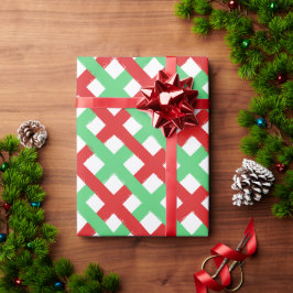 Muster rot, grün und weiß geschenkpapier