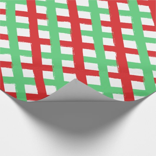 Muster rot, grün und weiß geschenkpapier (Ecke)