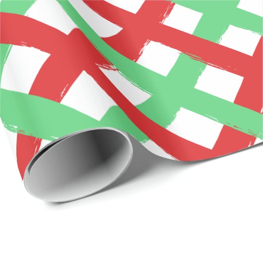 Muster rot, grün und weiß geschenkpapier (Rolleneckpunkt)