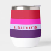 Muster Rot, Rosa und Lila Streifen (Links)