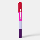 Muster Rot, Rosa und Lila Streifen Case-Mate iPhone Hülle (Rückseite / Links)