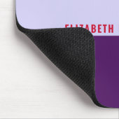 Muster Rot, Rosa und Lila Streifen Mousepad (Ecke)