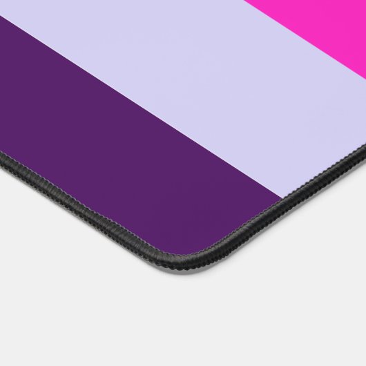 Muster Rot, Rosa und Lila Streifen Schreibtischunterlage (Ecke)