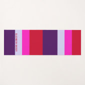 Muster Rot, Rosa und Lila Streifen Yogamatte (Vorderseite (Horizontal))