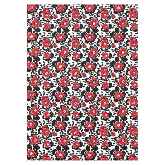Muster Rot, Schwarz und Weiß Tischdecke (Vorderseite)