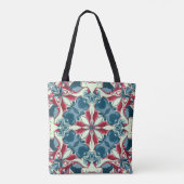 Muster Rot und Blau Kaleidoskop #1 Tasche (Rückseite)