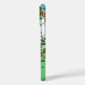 Muster Rot und Grün der Blume Case-Mate iPhone Hülle (Rückseite / Links)