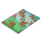 Muster Rot und Grün der Blume Notizblock (Linke Seite)