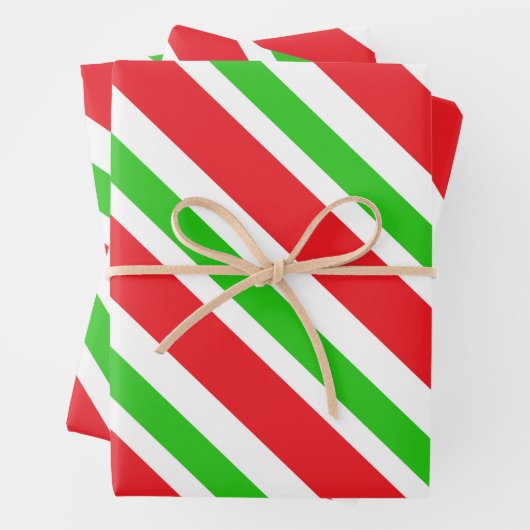 Muster Rot und Grün Geschenkpapier Set (Beispiel)