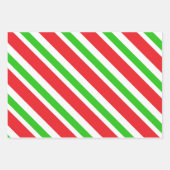 Muster Rot und Grün Geschenkpapier Set (Vorderseite)