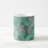 Muster Rot und Grün (von William Morris) Kaffeetasse (Mittel)