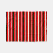 Muster Rot und Maroon Rot Streifen Fleecedecke (Vorderseite (Horizontal))
