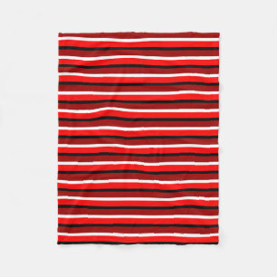 Muster Rot und Maroon Rot Streifen Fleecedecke
