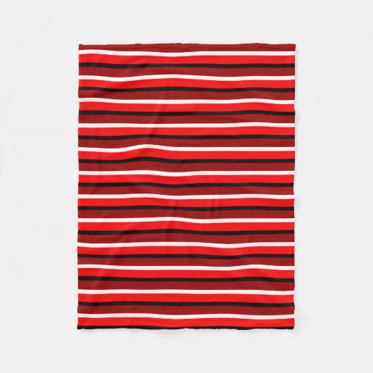 Muster Rot und Maroon Rot Streifen Fleecedecke (Vorderseite)