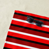 Muster Rot und Maroon Rot Streifen Strandtuch (Beispiel)