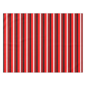Muster Rot und Maroon Rot Streifen Tischdecke (Vorderseite (Horizontal))
