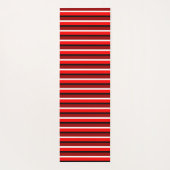 Muster Rot und Maroon Rot Streifen Yogamatte (Rückseite)