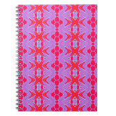 Muster Rot und Rosa Jugendstil-Notebook Notizblock (Vorderseite)