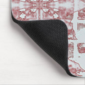Muster Rot und Silber Mousepad (Ecke)