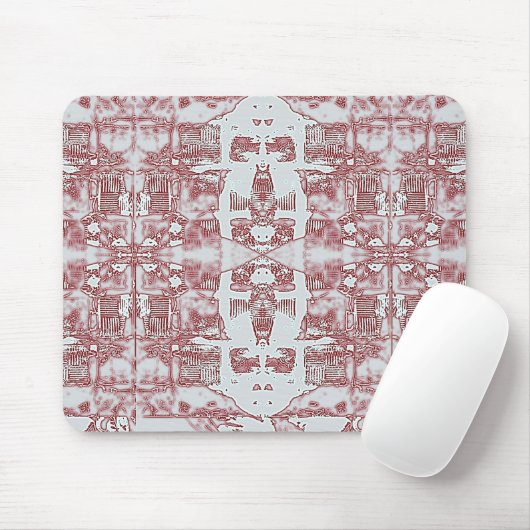 Muster Rot und Silber Mousepad (Mit Mouse)