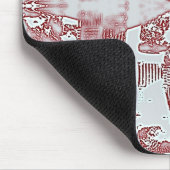 Muster Rot und Silber Mousepad (Ecke)
