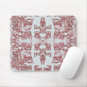 Muster Rot und Silber Mousepad (Mit Mouse)