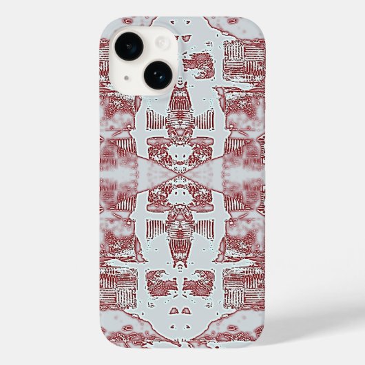 Muster Rot und Weiß Case-Mate iPhone Hülle (Rückseite)