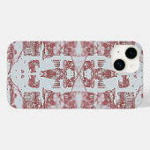 Muster Rot und Weiß Case-Mate iPhone Hülle (Rückseite (Horizontal))