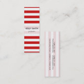 Muster Rot und Weiß Mini Visitenkarte (Vorne/Hinten)