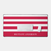 Muster Rot und Weiß Personalisiert Schreibtischunterlage (Tastatur & Maus)