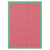 Muster Rot, Weiß und Grüne Diamanten Tischdecke (Vorderseite)