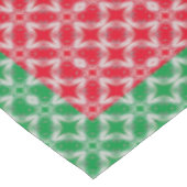 Muster Rot, Weiß und Grüne Diamanten Tischdecke (Schrägansicht)