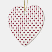 Muster/rote Herzen Keramik Ornament (Links)