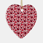 Muster/rote Herzen Keramik Ornament (Rechts)