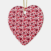 Muster/rote Herzen Keramik Ornament (Links)