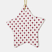 Muster/rote Herzen Keramikornament (Links)