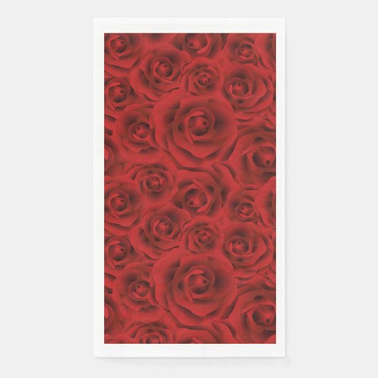 Muster-rote Rosen, Blume der Liebe, Freundin-GIF Serviette (Vorderseite)