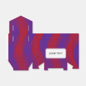 Muster - rote violette Wellen + Ihr Text Geschenkschachtel (Ungefaltet)