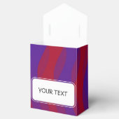 Muster - rote violette Wellen + Ihr Text Geschenkschachtel (Geöffnet)